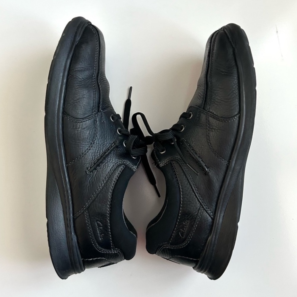 Clark’s Men’s Black Leather Oxford Shoes - Picture 5 of 10